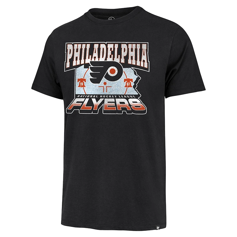 T-shirt Franklin régional localisé des Flyers de Philadelphie '47 noir pour hommes