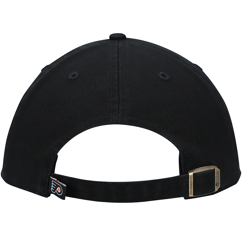 Casquette ajustable Clean Up de l'équipe des Flyers de Philadelphie '47 noire pour hommes