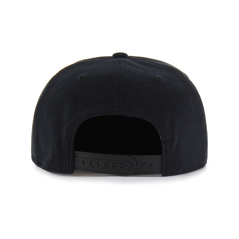 Men's '47 Black Philadelphia Flyers Whitlock Corduroy Captain Snapback Hat
