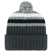 Bonnet en tricot à revers avec patch pile des Flyers de Philadelphie '47 gris pour hommes avec pompon