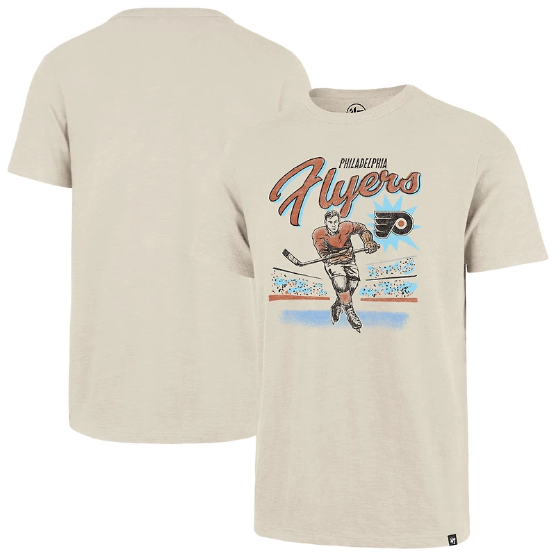 T-shirt de hockey Golden Scrum pour homme '47 Natural Philadelphia Flyers