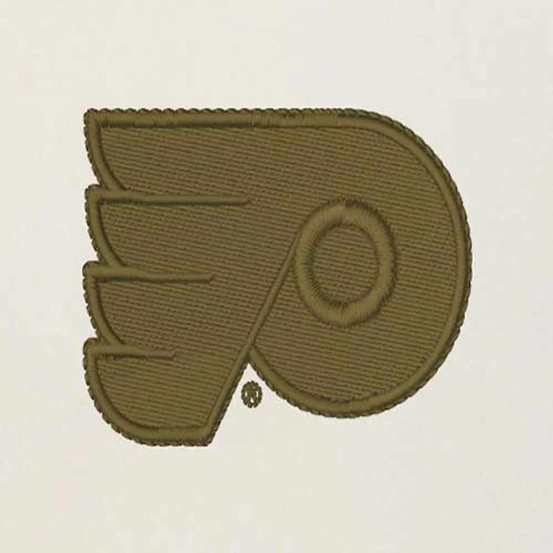 Men's Antigua Cream/Olive Philadelphia Flyers Intrepid Sand Raglan Long Sleeve Hoodie T-Shirt