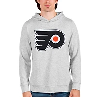 Men's Antigua Heathered Gray Philadelphia Flyers Absolute Pullover Hoodie