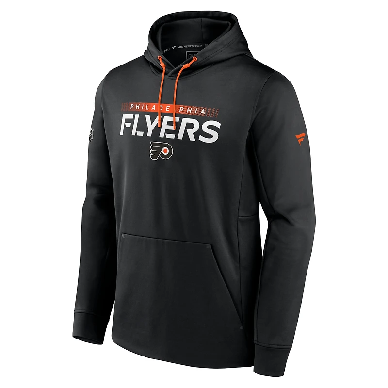 Sweat à capuche noir authentique Pro Rink des Flyers de Philadelphie pour hommes