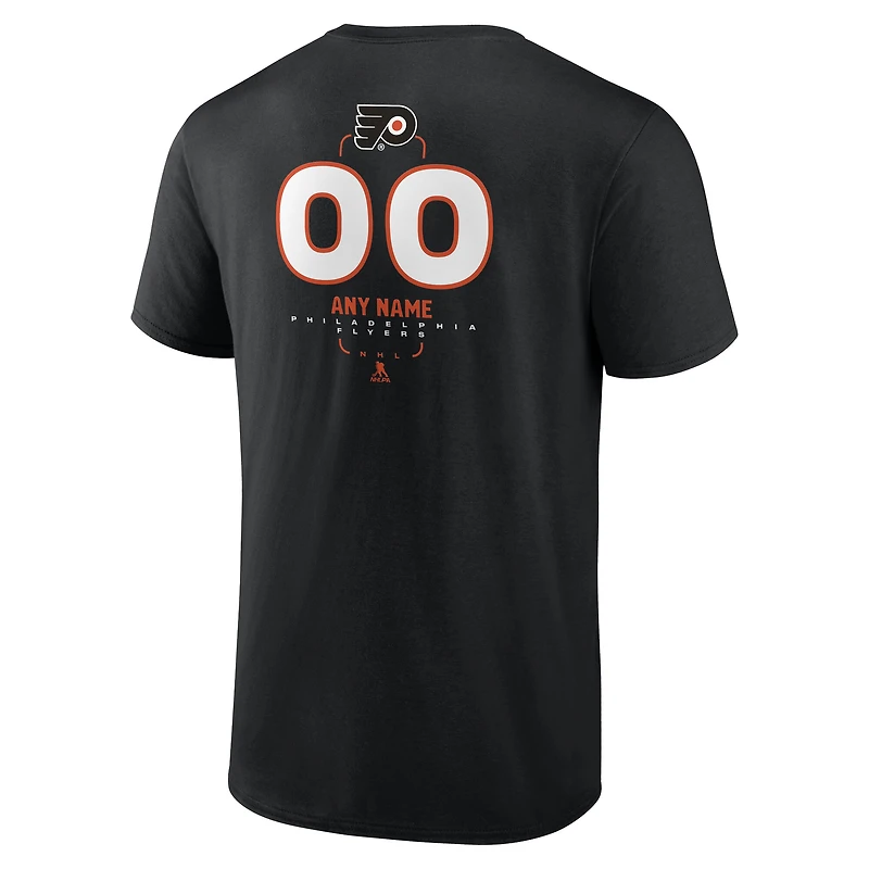 Men's Black Philadelphia Flyers Custom Midfielder T-Shirt