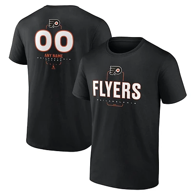 Men's Black Philadelphia Flyers Custom Midfielder T-Shirt