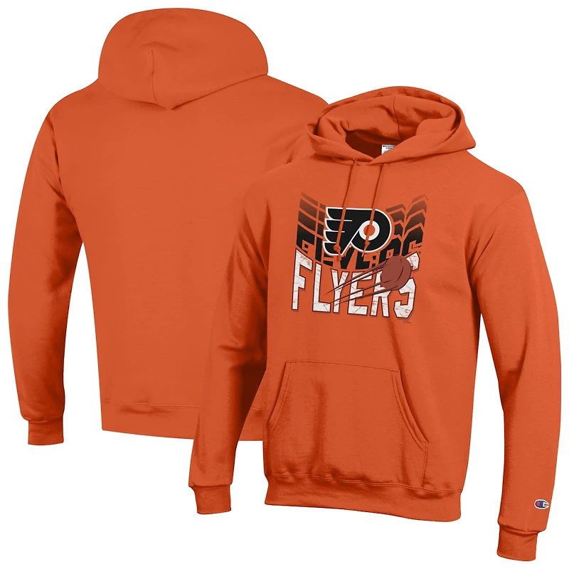 Sweat à capuche Champion orange Philadelphia Flyers Powerblend pour homme