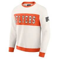 Men's Darius Rucker Collection by Fanatics  Cream Philadelphia Flyers Colorblock Pullover Sweatshirt