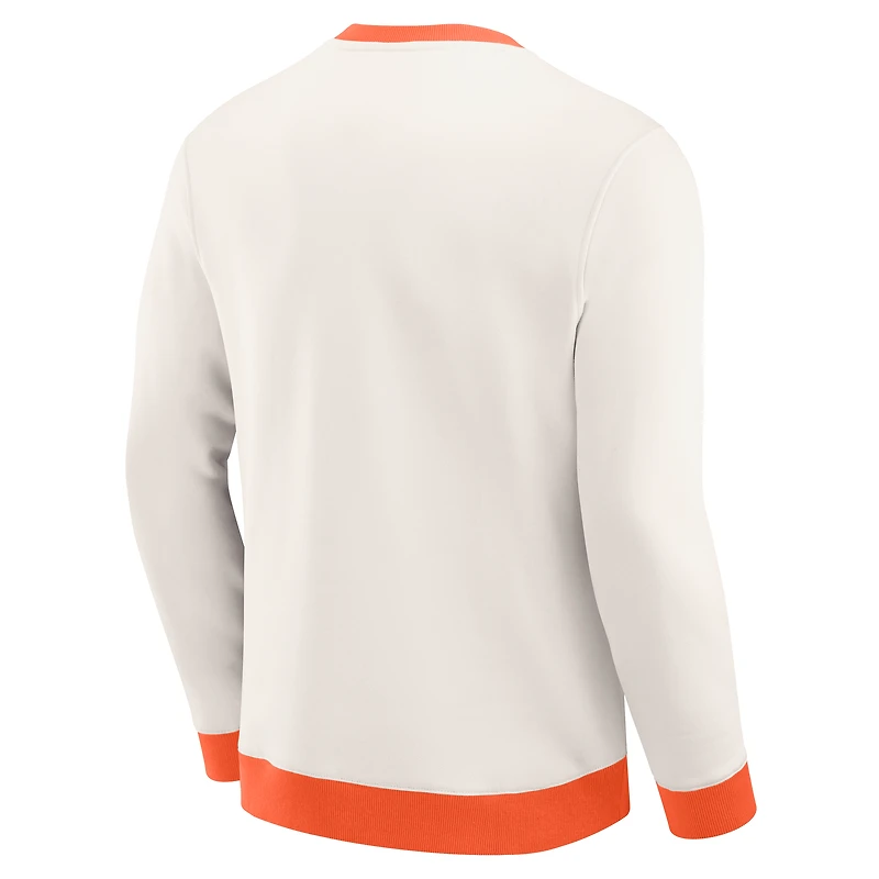 Men's Darius Rucker Collection by Fanatics  Cream Philadelphia Flyers Colorblock Pullover Sweatshirt