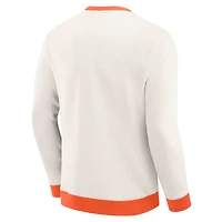 Men's Darius Rucker Collection by Fanatics  Cream Philadelphia Flyers Colorblock Pullover Sweatshirt