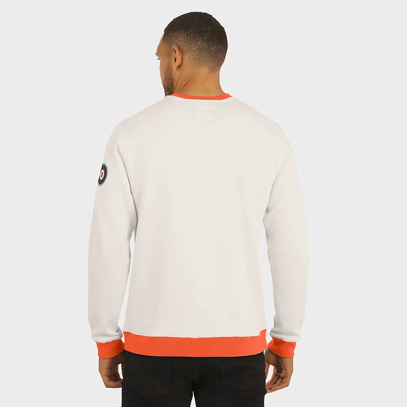 Men's Darius Rucker Collection by Fanatics  Cream Philadelphia Flyers Colorblock Pullover Sweatshirt