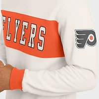 Men's Darius Rucker Collection by Fanatics  Cream Philadelphia Flyers Colorblock Pullover Sweatshirt