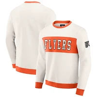 Men's Darius Rucker Collection by Fanatics  Cream Philadelphia Flyers Colorblock Pullover Sweatshirt