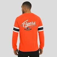 Collection Darius Rucker pour homme par Fanatics - T-shirt Henley à manches longues raglan orange Philadelphia Flyers