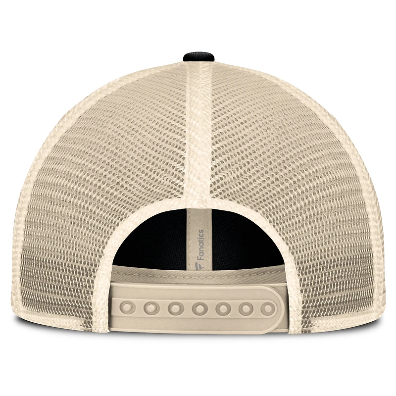 Casquette trucker ajustable Fanatics Rival noire/naturelle pour homme