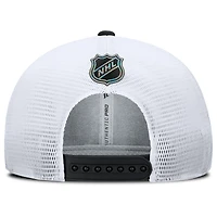 Men's Fanatics Black/White Philadelphia Flyers Authentic Pro Rink Lockup Adjustable Trucker Hat