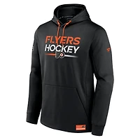 Sweat à capuche authentique Pro pour hommes Fanatics noir des Flyers de Philadelphie