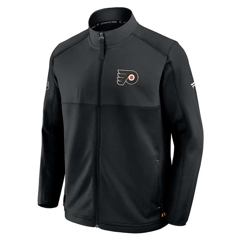Veste zippée intégrale Pro Rink authentique noire des Flyers de Philadelphie Fanatics pour homme