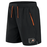 Short de performance authentique Pro Rink Fanatics noir pour homme des Flyers Philadelphie
