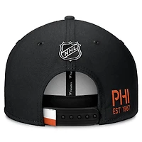 Casquette snapback authentique Pro Rink Prime noire des Flyers de Philadelphie Fanatics pour homme
