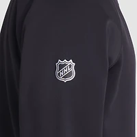 Pull raglan à quart de zip noir authentique des Flyers Philadelphie Fanatics pour homme