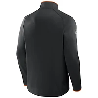 Men's Fanatics Black Philadelphia Flyers Authentic Pro Rink Raglan Quarter-Zip Pullover