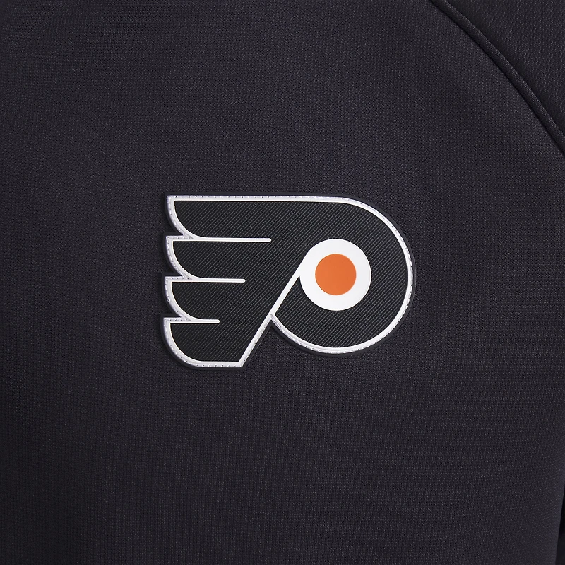 Men's Fanatics Black Philadelphia Flyers Authentic Pro Rink Raglan Quarter-Zip Pullover