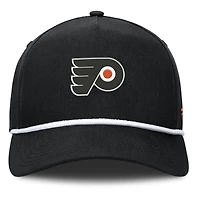 Men's Fanatics Black Philadelphia Flyers Authentic Pro Rink Roper A-Frame Adjustable Hat