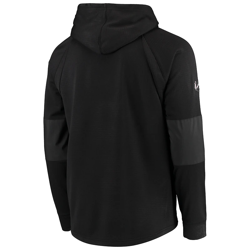 Fanatics Branded Black Philadelphia Flyers Authentic Pro Rinkside Grid-Back - Veste à glissière complète