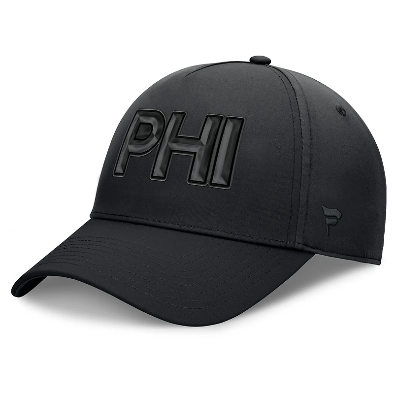 Casquette Fanatics noire authentique pour homme des Philadelphia Flyers, équipe de route professionnelle, code Flex
