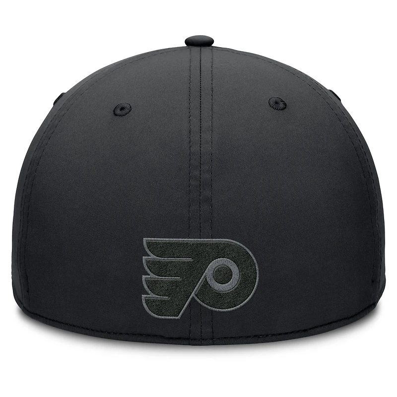 Men's Fanatics Black Philadelphia Flyers Authentic Pro Road Team Code Flex Hat