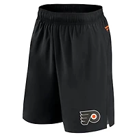 Short Pro Tech authentique Fanatics noir des Flyers de Philadelphie pour hommes
