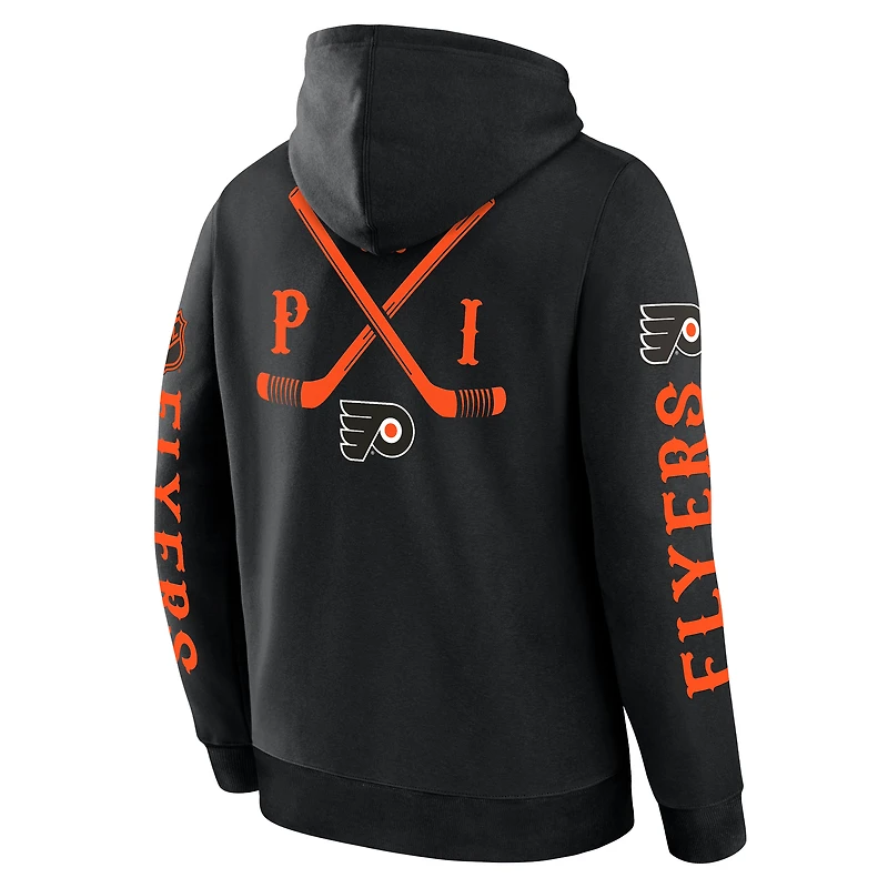 Sweat à capuche en polaire Big City Legacy des Flyers de Philadelphie Fanatics pour hommes, noir