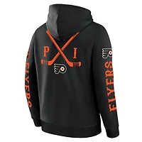Sweat à capuche en polaire Big City Legacy des Flyers de Philadelphie Fanatics pour hommes, noir