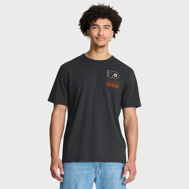 T-shirt noir pour homme « Fanatics » des Flyers de Philadelphie « Crash The Net Legacy »