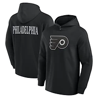 T-shirt à capuche manches longues noir Philadelphia Flyers Elements Blaze Tri-Blend Fanatics pour hommes
