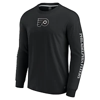 T-shirt à manches longues noir pour homme Fanatics Philadelphia Flyers Elements Strive