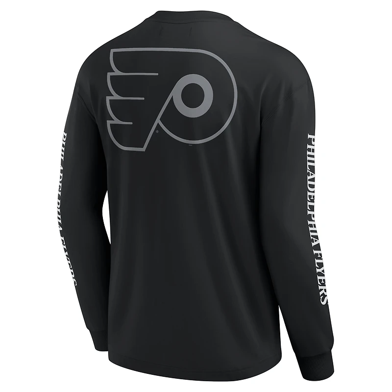 T-shirt à manches longues noir pour homme Fanatics Philadelphia Flyers Elements Strive