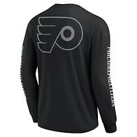 T-shirt à manches longues noir pour homme Fanatics Philadelphia Flyers Elements Strive
