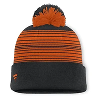 Men's Fanatics  Black Philadelphia Flyers Fundamental Spirit Cuffed Pom Knit Hat
