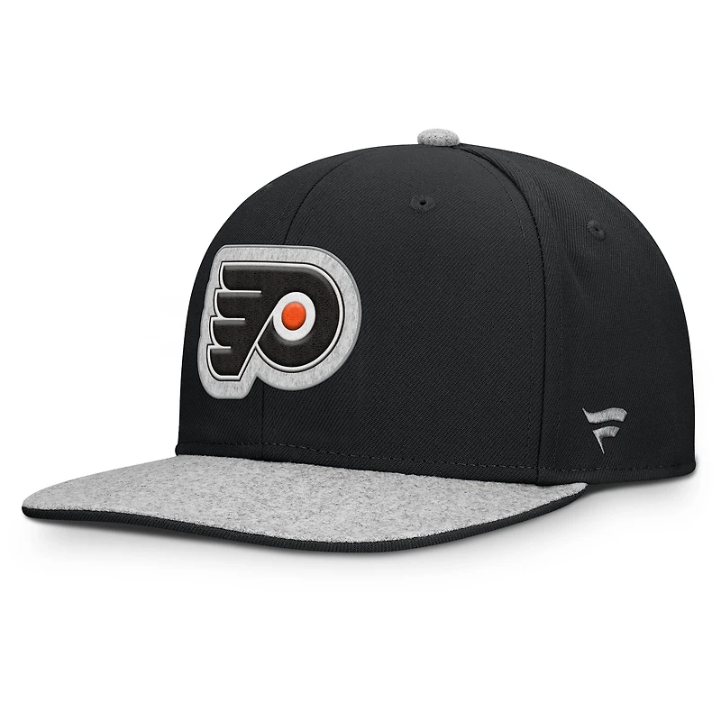 Men's Fanatics Black Philadelphia Flyers Fundamentals Loden Snapback Hat