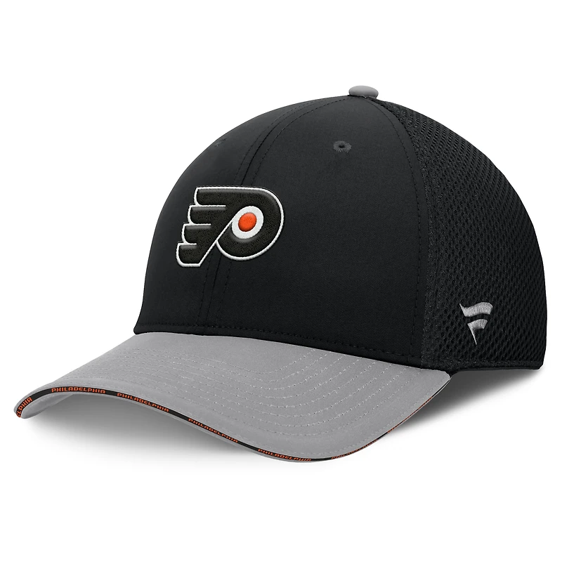 Casquette Fanatics noire pour homme des Philadelphia Flyers Fundamentals Span Flex