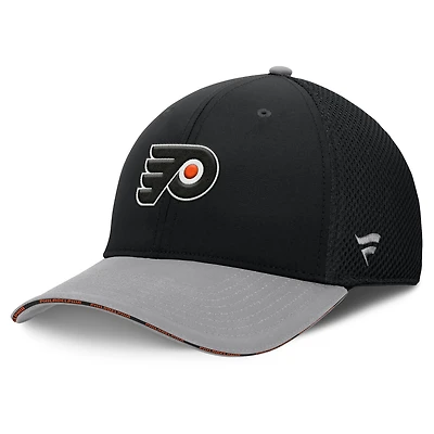 Casquette Fanatics noire pour homme des Philadelphia Flyers Fundamentals Span Flex
