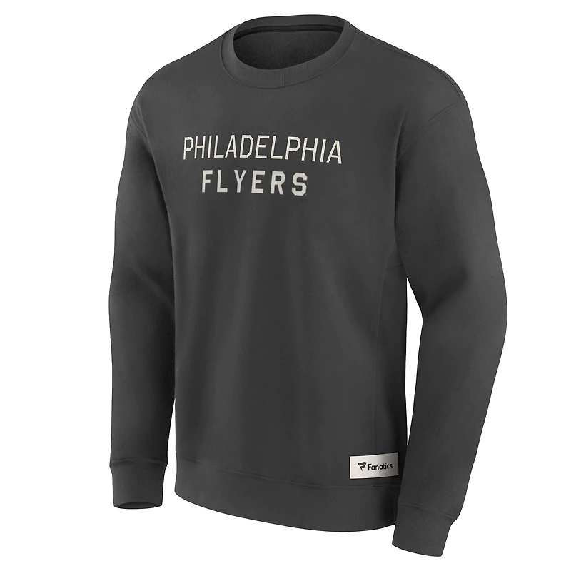 Men's Fanatics Charcoal Philadelphia Flyers Elements Future Ground Lettering Pullover Sweatshirt