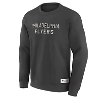 Men's Fanatics Charcoal Philadelphia Flyers Elements Future Ground Lettering Pullover Sweatshirt