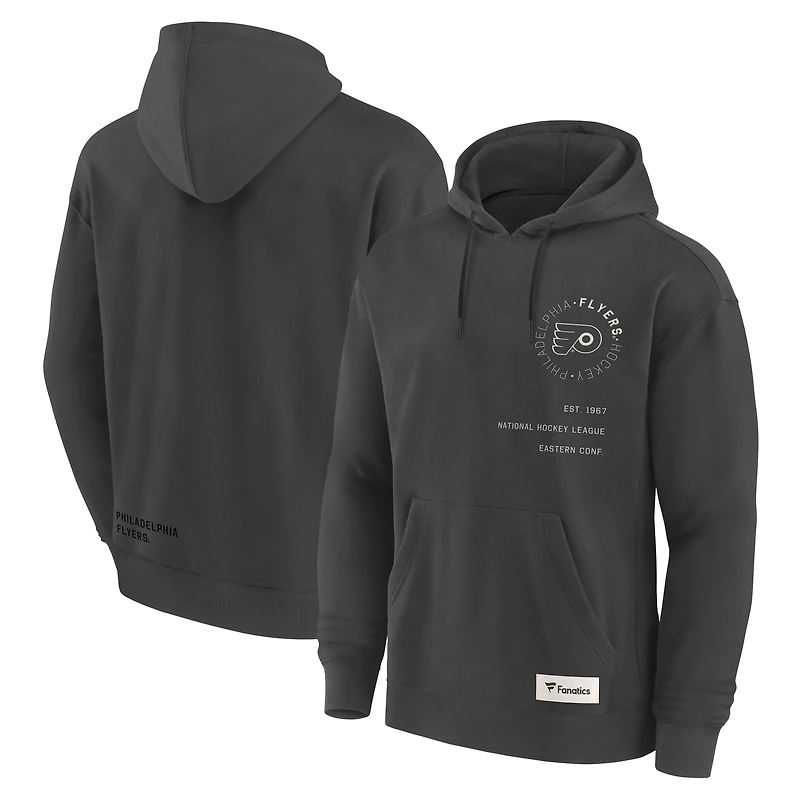 Men's Fanatics Charcoal Philadelphia Flyers Future Ground Info Pullover Hoodie