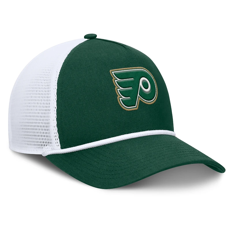 Casquette ajustable Fanatics verte et blanche Philadelphia Flyers Bermuda A-Frame pour homme