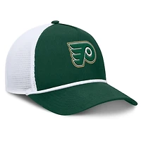 Casquette ajustable Fanatics verte et blanche Philadelphia Flyers Bermuda A-Frame pour homme