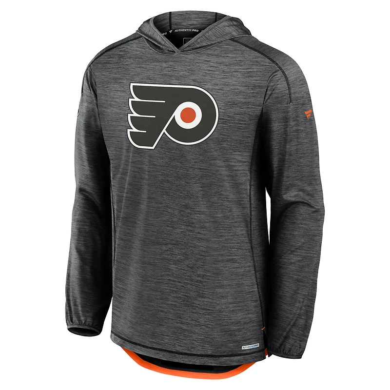 Sweat à capuche authentique Pro Rink des Flyers de Philadelphie pour homme, couleur charbon chiné, Fanatics