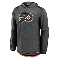 Sweat à capuche authentique Pro Rink des Flyers de Philadelphie pour homme, couleur charbon chiné, Fanatics